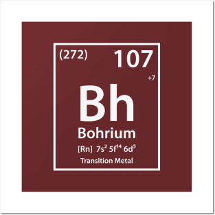 Bohrium Element Posters and Art